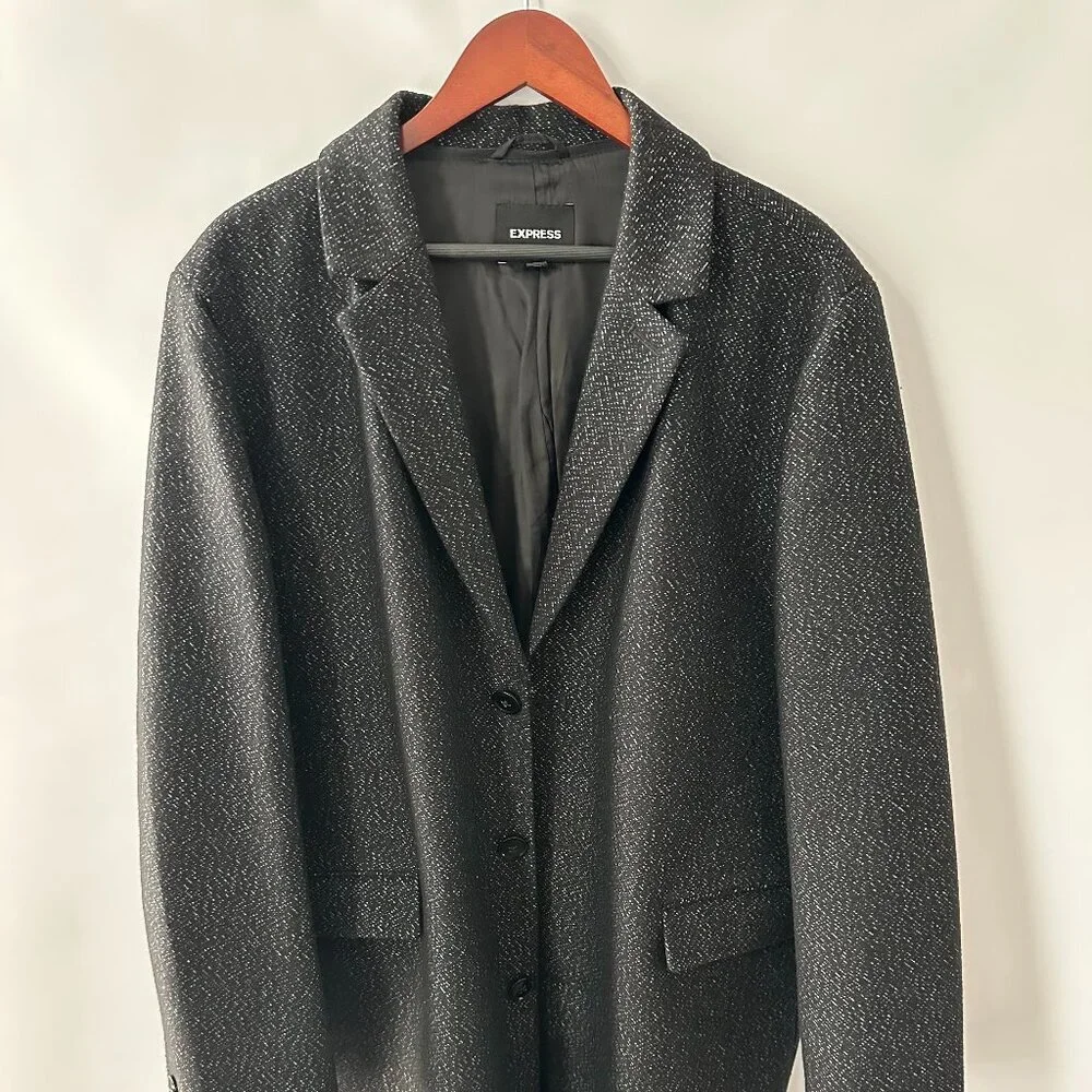 Black & Grey Express XL Men's Jacket with zip-in hooded bib - Picture 6 of 13